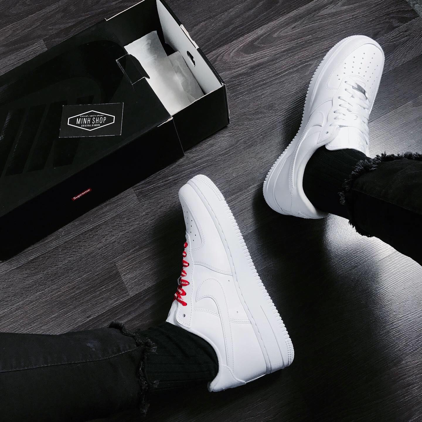 Nike  Air Force 1x Supreme Low 'Box Logo - White'