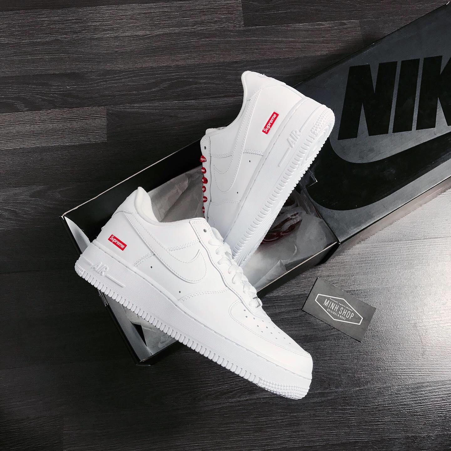 Nike  Air Force 1x Supreme Low 'Box Logo - White'