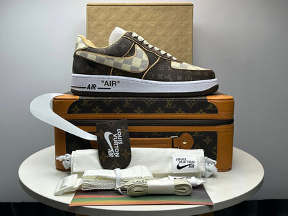 Louis Vuitton x Nike Air Force 1 Low 'Monogram Brown Damier Azur'