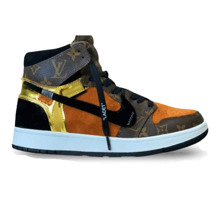 Nike Air Jordan 1 x LV – Luxury Earth‑Tone Monogram Edition