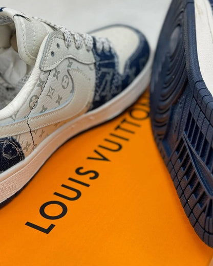 Louis Vuitton x Nike Air Jordan 1 Low “Monogram Denim” (Custom)