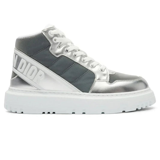 Dior D-Player Grey Reflective Quilted Nylon Trainer