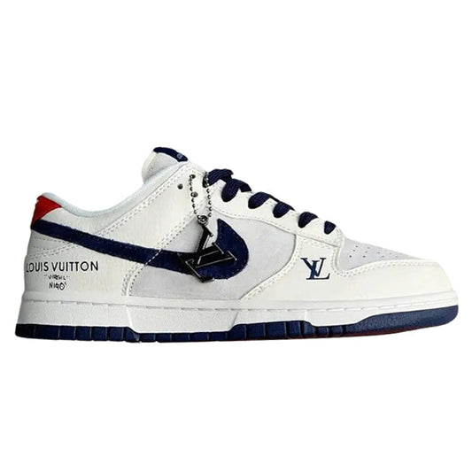 Louis Vuitton x Nike Air Jordan 1 Low 'Deep Blue' (Dunk Low Custom)