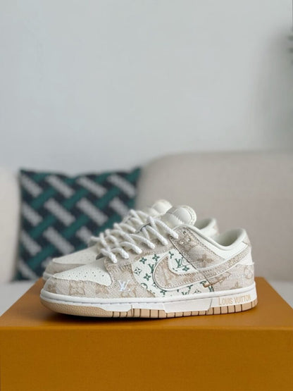 Nike Air Jordan 1 x LV Beige Monogram Edition (Dunk Low Custom)