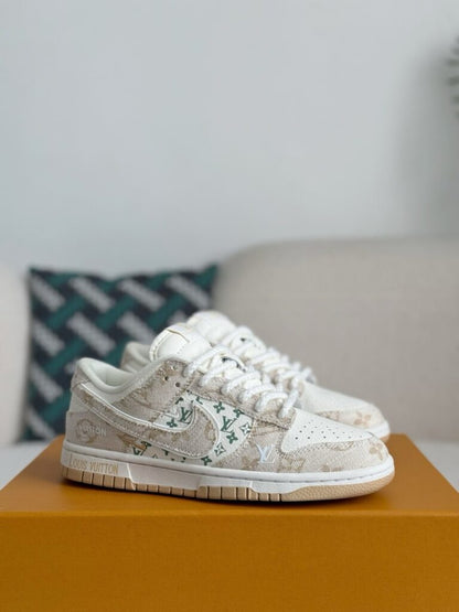 Nike Air Jordan 1 x LV Beige Monogram Edition (Dunk Low Custom)